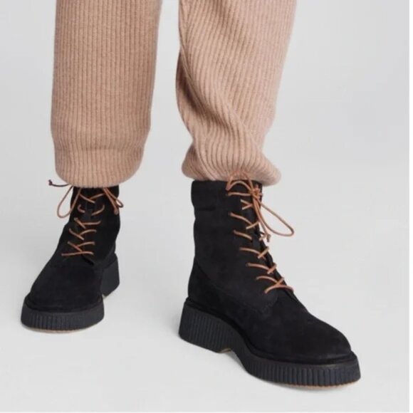 rag & bone Shoes - RAG & BONE Sloane Combat Boot BLACK CREPE SOLE PLATFORM l 37 (US 7)